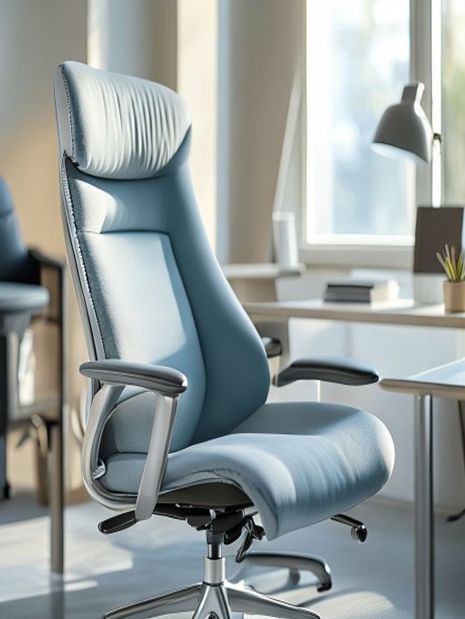 Ergonomisk arbetsstol med rätt höjd och armstöd