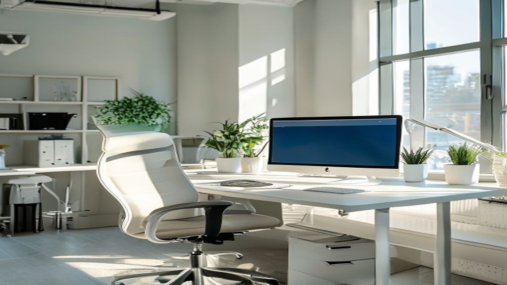 Ergonomisk arbetsplats med rätt belysning och möbler